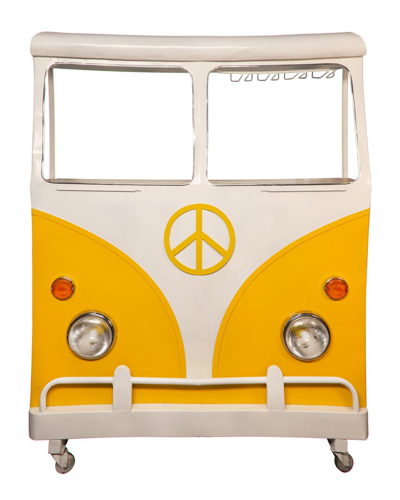 Sagebrook Home Bus Kombi Bar In Yellow