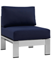 Modway Outdoor Shore Armless Sectional Outdoor Patio Aluminum Chair