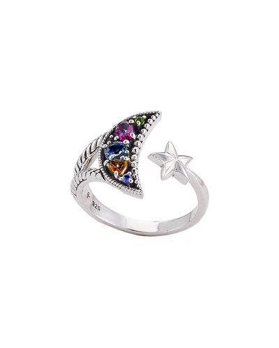 Samuel B. Silver 0.52 Ct. Tw. Gemstone Moon & Star Ring