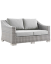 MODWAY MODWAY CONWAY OUTDOOR PATIO RATTAN LOVESEAT