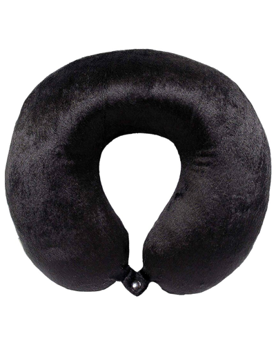 Bon Voyage Solid Memory Foam Travel Neck Pillow - Black