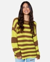 HYFVE WOMEN'S ESSENTIAL SERENA STRIPE SWEATER T-SHIRT