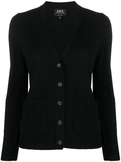 Apc A.p.c. Cardigan Louisa Clothing In Black