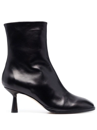 Aeyde Dorothy Leather Boots In Black