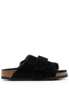 BIRKENSTOCK BIRKENSTOCK KYOTO SHEARLING BLACK, SUEDE LEATHER/NUBUCK SHOES