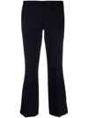 P.A.R.O.S.H CROPPED FLARED VIRGIN WOOL TROUSERS