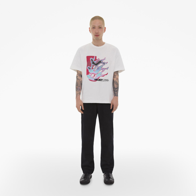 Helmut Lang Space Logo Tee In White