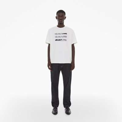 Helmut Lang Space Logo Tee In White