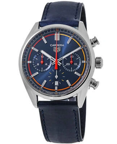 Pre-owned Tag Heuer Carrera Chronograph Automatic Blue Men's Watch Cbn201d.fc6543