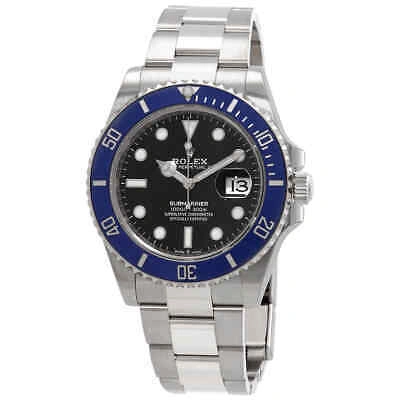 Pre-owned Rolex Submariner "smurf" Black Dial, Blue Bezel Automatic Chronometer Men's