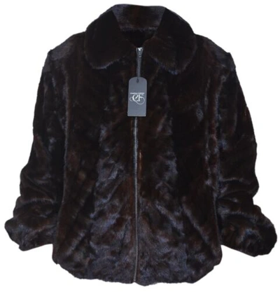 Pre-owned Handmade Man's Real Mink Fur Bomber Jacket Coat All Sizes Brown Pre Sale