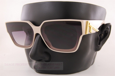 Pre-owned Fendi Brand  Sunglasses Fe 40099i 25b Beige/gradient Grayfor Women