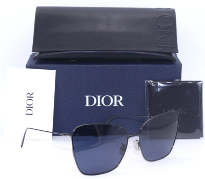 Pre-owned Dior Christian  Miss B2u H4b0 Black/blue Lens Authentic Sunglasses 63-17