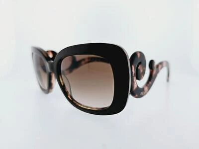 Pre-owned Prada Sunglasses Pr 27os Rol0a6 54mm Minimal Baroque Brown Pink Frame Brown Grad