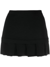 OFF-WHITE STRETCH KNIT MINISKIRT