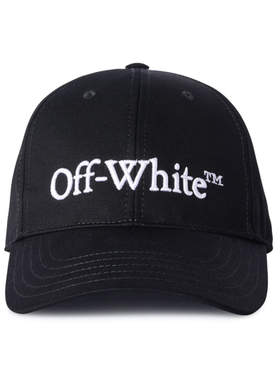 Off-white Black Cap With Logo In Black/white
