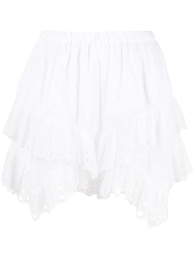 Isabel Marant Étoile Lace Cotton Shorts In White