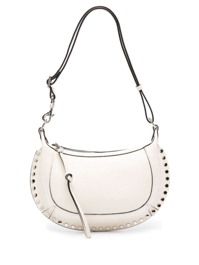 Isabel Marant Oskan Moon Leather Shoulder Bag In White