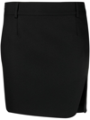 Off-white Off White Black Drill Mini Skirt In Black  