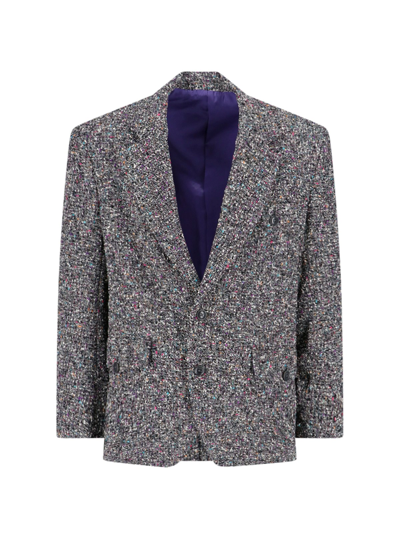 Needles Single-breasted Tweed Blazer In Multi