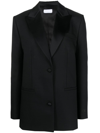 Off-white Single-breasted Tuxedo Blazer In Black  
