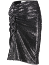 Isabel Marant Étoile Dolene Rhinestone Miniskirt In Silver