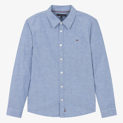 Tommy Hilfiger Teen Boys Blue Oxford Cotton Shirt