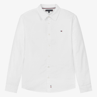 Tommy Hilfiger Teen Boys White Oxford Cotton Shirt