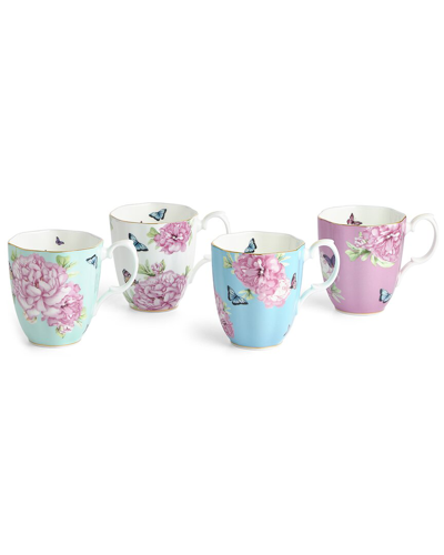 Royal Albert Miranda Kerr Friendship Floral Porcelain Mugs Set Of Four