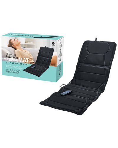 Pursonic 10 Motor Full Body Massage Mat With Soothing Heat In Black