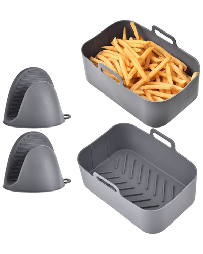 Fresh Fab Finds Newhome Reusable Air Fryer Silicone Pot In Grey