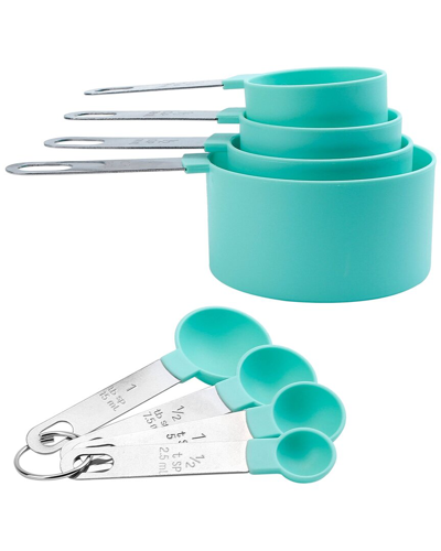 Fresh Fab Finds Imountek 8pc Plastic Measuring Spoons & Cups Set In Turquoise