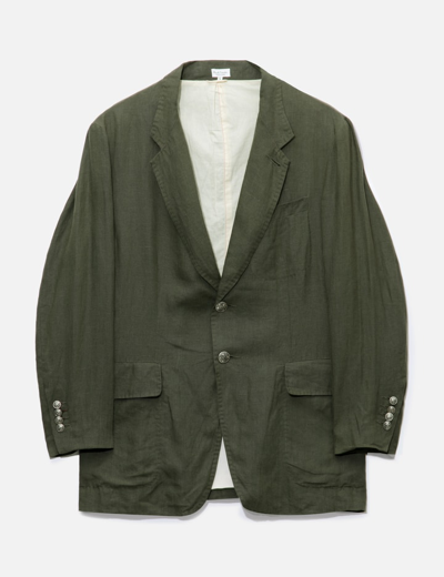 Paul Smith Embroidery Cotton Blazer In Green