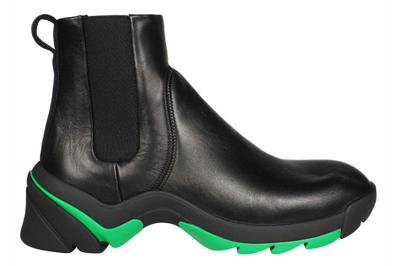Pre-owned Bottega Veneta Flash High Top Sneaker Black Green In Black/green