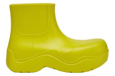 Pre-owned Bottega Veneta Puddle Ankle Boot Kiwi (women's) In Yellow