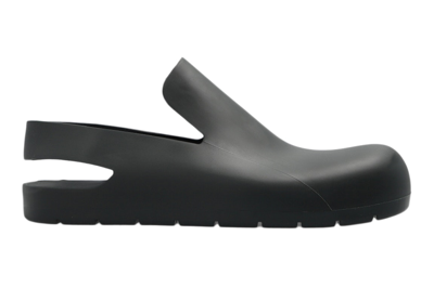 Pre-owned Bottega Veneta Rubber Slingback Puddle Shoe Black