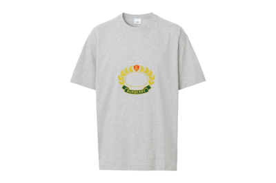 Pre-owned Burberry Oak Leaf Crest-print T-shirt Grey