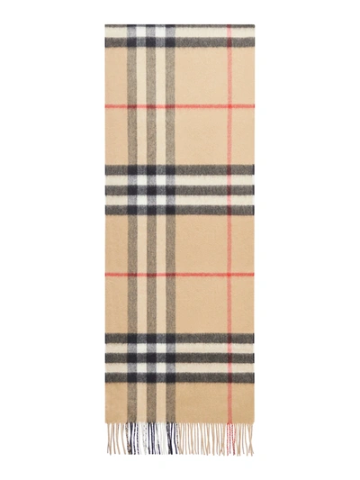 Burberry Check Cashmere Scarf Accessories In Neutral