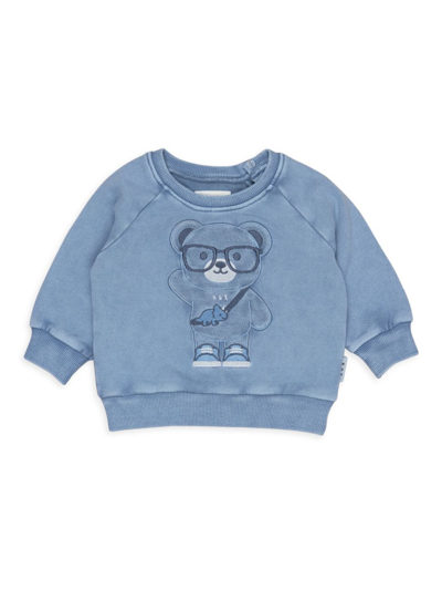 Huxbaby Baby Boy's, Little Boy's & Boy's Teddy Bear Hello Sweatshirt In Neutral