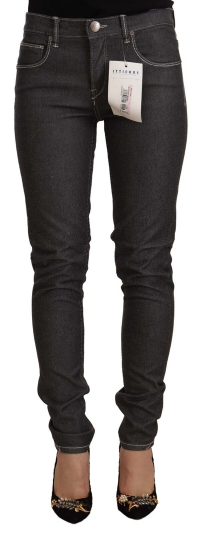 Acht Black Low Waist Skinny Denim Slim Fit Women's Jeans