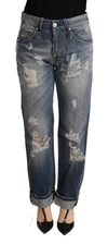 Acht Authentic Mid Waist Baggy Denim Women's Jeans In Blue