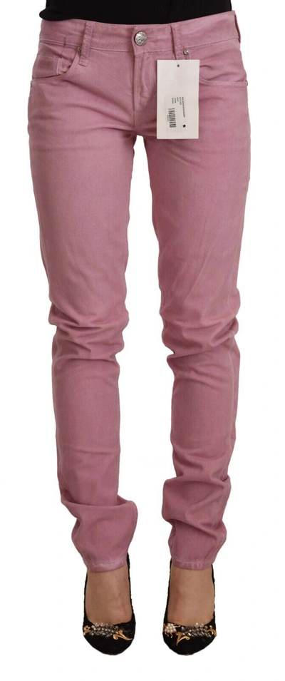 Acht Pink Cotton Slim Fit Women Denim Skinny Jeans