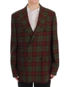 BENCIVENGA BENCIVENGA ELEGANT CHECKERED DOUBLE-BREASTED WOOL WOMEN'S BLAZER