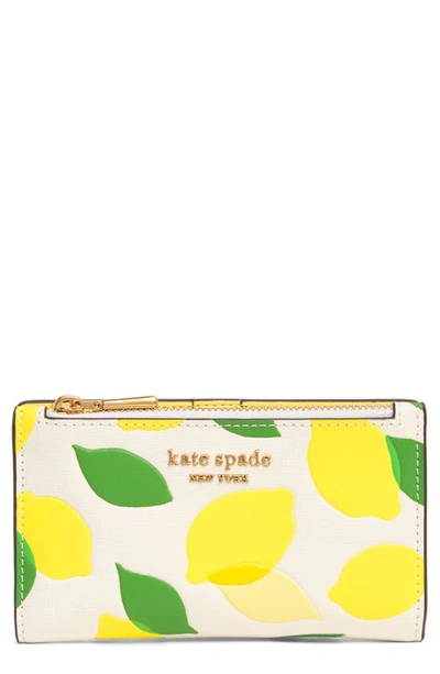 Kate Spade Morgan Small Bifold Wallet In Parchment Multi