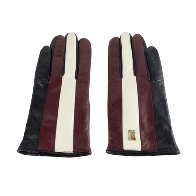 Cavalli Class Elegant Lambskin Leather Gloves In Red