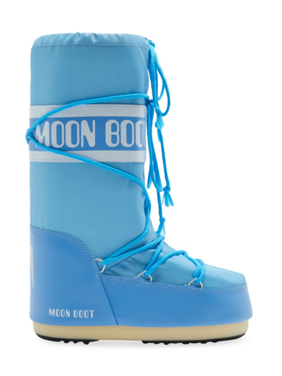 Moon Boot Men's Unisex Icon Nylon Boots In Alaskan Blue