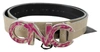 COSTUME NATIONAL COSTUME NATIONAL BEIGE LEATHER FASHION BELT WITH LOGO WOMEN'S DETAIL