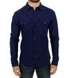 COSTUME NATIONAL COSTUME NATIONAL CHIC BLUE CHECKERED CASUAL COTTON MEN'S SHIRT
