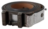 Costume National Brown Metallic Silver Leather Belt In Silver