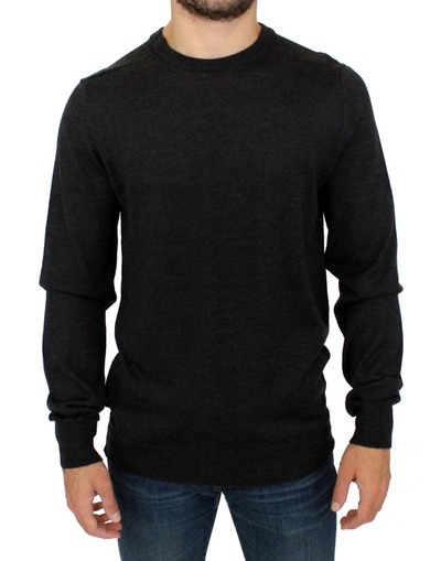 Costume National Elegant Gray Crewneck Sweater Men's Pullover